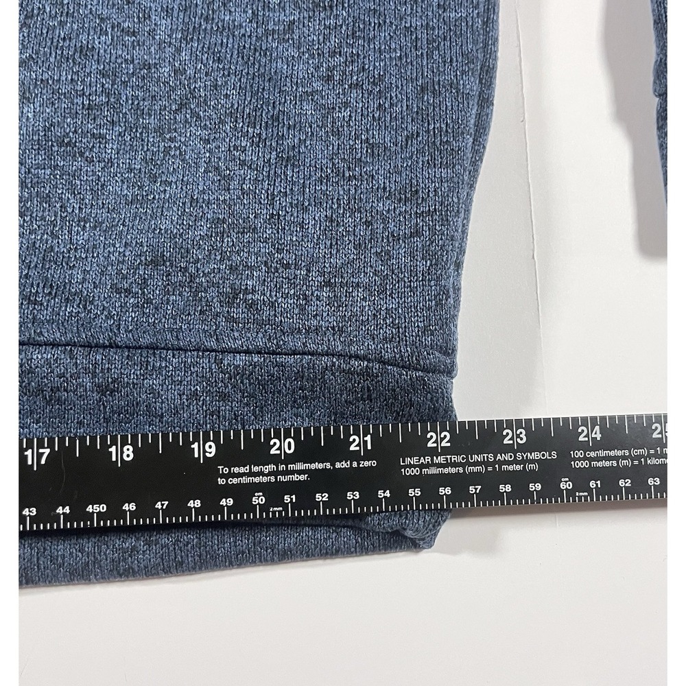 Eddie Bauer Radiator Fleece Mens Snap Mock Pullover XL 1/4 Button Blue Soft - Picture 10 of 12